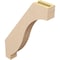 Ekena Millwork 3-inch W x 18-inch D x 24-inch H Baker Rough Cedar Woodgrain TimberThane Knee Brace, Primed BRCUR03X18X24BKRRCPR - alternate 6